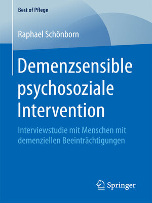 cover image of Demenzsensible psychosoziale Intervention
